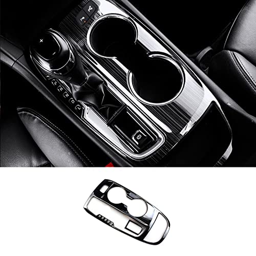 TEGENT Middle Console Gear Shift Box Frame Cover Trim Sticker Compatible with Chevrolet Equinox 2018 2019 2020 2021 2022 2023 Car Interior Accessories(Black) 2 PCS