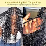 Human Braiding Hair 3 Bundles/Pack 150g Curly Water Wave Human Bulk Hair for Braiding No Weft 10A Brazilian Virgin Human Braiding Hair for Boho Braids Wet and Wavy Braids Extensions (16 16 16inch)