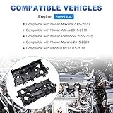 WATERWICH Engine Valve Cover with Gasket & Bolts Compatible with Nissan Maxima 2009-2020 Nissan Altima 2014-2018 Nissan Pathfinder 2015-2016 3.5L Replacement for 13264-9N00B 13264-9N00A