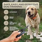 PetSpy M686 Premium Dog Training Shock Collar, 1100 Yards, Medium to Large Dogs, with Vibration, Electric Shock and Beep, Waterproof, Remote Trainer (One Dog)