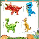 4Pack Giant Self Standing Dinosaur Foil Balloons for Dinosaur Birthday Party Supplies Decorations