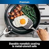 Ninja NeverStick Premium Hard-Anodized 10 Piece Pots & Pans Set, Nonstick Cookware Set, Durable, Oven Safe to 500°F, Slate Grey, C39500