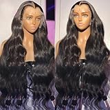 yuccy 40 Inch Wig Human Hair 200 Density13x4 Lace Front Wigs Human Hair Pre Plucked with Baby Hair Body Wave Frontal Human Hair Wigs For Black Women