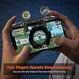 Mobile Phone Controller for Android & iPhone, Game Controller Compatible with PUBG Mobile/Knives Out/Call of Duty Mobile, Phone Triggers for Gaming with Sensitive Shoot and Aim