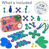 Clixo Crew 30 Piece Pack - The Flexible, Durable, Imagination-Boosting Magnetic Building Toy - Modern, Modular Designs for Hours of STEM Play. A Multi-Sensory Magnet Toy Experience Anywhere! Ages 4-99