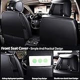 Axflong Car Seat Cover for Toyota C-HR CHR 2018-2022, Durable Wear Resistant Waterproof Vehicle Cushion Cover, Breathable No Odor Premium Leather Vehicle Seat Covers.(Luxury,Black Red)