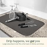 Cuisinart Dish Drying Mats for Kitchen Counter - (2) 18" x 24" Ultra Absorbent Dish Drying Mat XL - Foldable, Machine Washable, Fast Drying Dish Mat (Cascading Check)