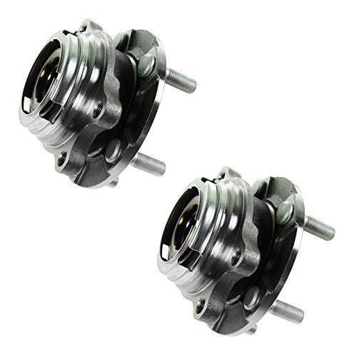 TRQ 2 Piece Front Wheel Bearing & Hub Assembly Set Compatible with 2007-2012 Nissan Altima