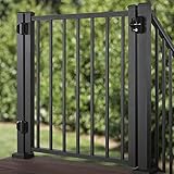 Trex Signature Adjustable Gate with Square Balusters 48" x 36" - Black