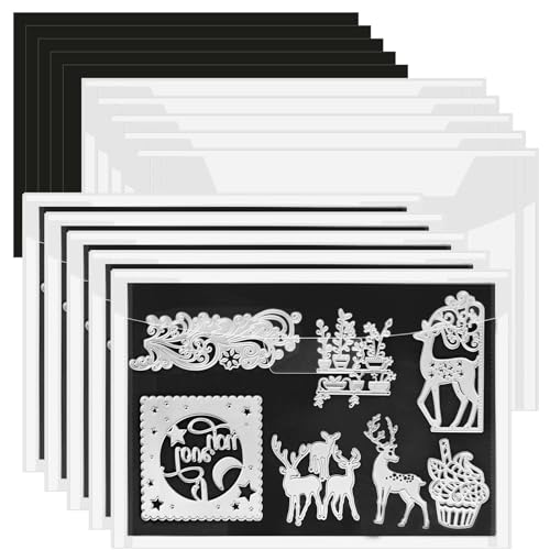 20 PCS 8 x 12 Inch Large Die Cut Storage Envelopes with 1 mm Magnetic Sheets for Dies Storage, Die Storage Envelopes and Magnet Sheets