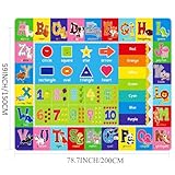 ABC Carpet,Kids Carpet for Playroom, Classroom Floor Play Mat for Kids,Preschool Rugs wtih ABC, Numbers, Animals, Extra Large Thick (78.7X59 Inch)