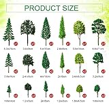 Skylety 35 Pieces Model Trees 1.2-6.3 Inch Mixed Miniature Toy Trees Diorama Supplies Fake Plants For Train Scenery Architecture Diy Crafts, Building Model Scenery Landscape Natural Green