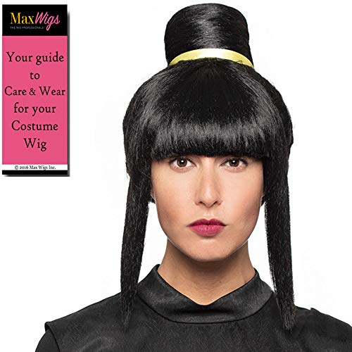 Chi Chi Dragon Color Black - Enigma Wigs Fire Princess Mountain Wife Ball Cartoon Anime Japanese Bun Bundle MaxWigs Costume Wig Care Guide