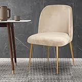 Gollense Velvet Curved Back Chair Covers for Dining Room Set of 4, Mid Century Modern Chair Slipcovers, Semi Circle Back Chair Seat Protector for Kitchen Living Room (Taupe)