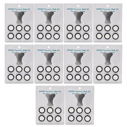 KTELI 70Pcs Mist Maker Maintenance Kit, Ceramic Disk Ceramic Disk Key Replacement Parts Kits for Fog Machine