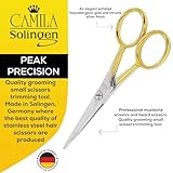 Camila Solingen CS45 Hair Scissors Professional 4.5" Very Sharp Grooming Scissors. Razor Edge Barber Hair Cutting Scissors. Stainless Steel Hair Cutting Shears for Salon. Made of in Solingen, Germany