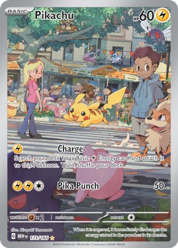 Pokemon - Pikachu 173/165 - Pokemon 151 - Illustration Art Rare - Single Card