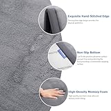 Baby Play Mat for Floor,1.3" Thick Memory foam Tummy Time Mat,Soft Coral Velvet Nursery Rug,Extra Large Non Slip Crawling Mat for Toddlers,Infants,kids,Yoga Mat,Tatami Mat for Living Room(Dark Gray)