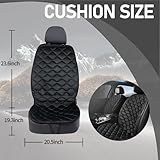 FIOQE Driver&Passenger Side Seat Cushion for Full Back and Seat Comfortable Seat Cover with Full Back, Universal Seat Cushion for Seat in Winter-Black