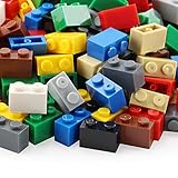 Feleph 1x2 Bricks Bulk 450 Pieces Multicolored Classic Basic Parts Building Creative Play Set Blocks Toy Accessories Compatible with 3004 Major Brands (10 Mixed Color)…