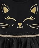 The Children's Place Baby Girls' and Toddler Cute Cat Tutu Dress, Black