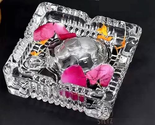 Crystal Glass Turtle Tortoise with Plate for Feng Shui and Vastu Best Gift for Career and Good Luck Set Showpiece Worship Spiritual Religious Festivities Home Temple Use Gift