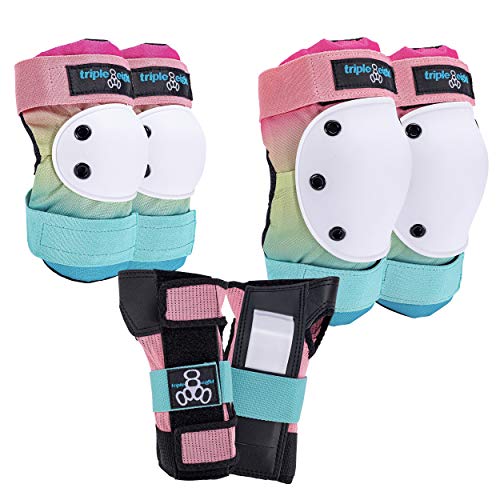 Triple Eight Saver Series Pad Set with Kneesavers, Elbowsavers and Wristsavers, Medium, Shaved Ice