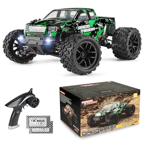 HAIBOXING 1:18 Scale All Terrain RC Car 18859, 36 KPH High Speed 4WD Electric Vehicle with 2.4 GHz Remote Control, 4X4 Waterproof Off-Road Truck with Two Rechargeable Batteries