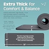 Retrospec Solana Yoga Mat 1" Thick w/Nylon Strap for Men & Women - Non Slip Exercise Mat for Home Yoga, Pilates, Stretching, Floor & Fitness Workouts - Graphite