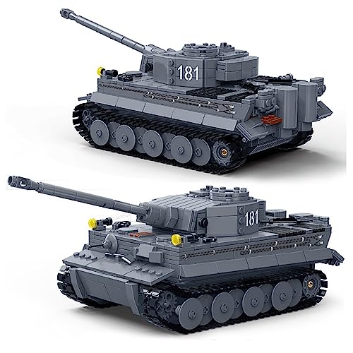 General Jim's WW2 German King Tiger Tank Building Blocks Toy Brick Set for Military, World War 2, Military and Brick Building Enthusiasts Including Teens and Adults