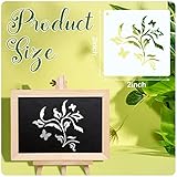 100 Pcs Stencils for Painting on Wood Reusable Stencil Crafts Drawing Templates Holiday Wall Paper for DIY Scrapbook Home 2 x 2 Inch(Flower, Plants)