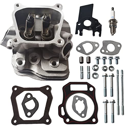 Assembled Cylinder Head Kit for Honda GX160 GX200 5.5HP 6.5HP Engines with Valves, Rockers,Head Gaskets, Spark Plug
