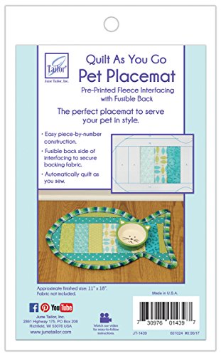 June Tailor Quilt As You Go Pet Placemat Cat, Fabric