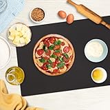 Large Silicone Heat Resistant Mat, 78.7” x 15.7” Nonslip Silicone Placemat for Countertop Protector, Nonstick Waterproof Table Desk Saver Pad for Kitchen & Dining,Black