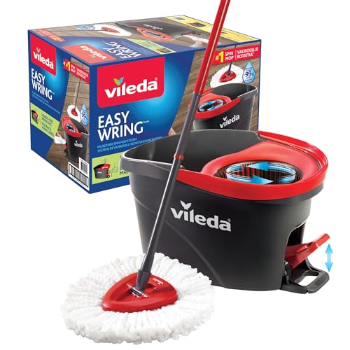 Vileda EasyWring Microfibre Spin Mop & Bucket Floor Cleaning System
