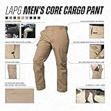 LAPG Men's Core Cargo Tactical Pants, Stretch Waistband, Lightweight & Durable Ripstop CCW Cargo Pants for Men, Black, Size 40 x 32