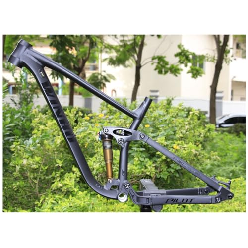 HIMALO Downhill Suspension Frame 27.5er 29er Enduro Mountain Bike Frame 15.5''/17''/18'' Disc Brake Thru Axle Boost Bike Frame XC/DH/FR,with Rear Shocks(Black,18'')