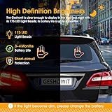 Car Accessories for Men - Car Finger Light with 6 Gestures Remote - Show Your Feelings to Drivers - Ideal Gift Hand Gesture Lights, Truck Accessories, Finger Flicker Car LED Signs for Men and Women