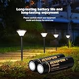 JESSPOW 18650 Rechargeable Battery Lithium 3.7V 3300mAh Flat Top, Batteries for Flashlight, Camera, Small Fan, Outdoor Garden Lights 4 Pack