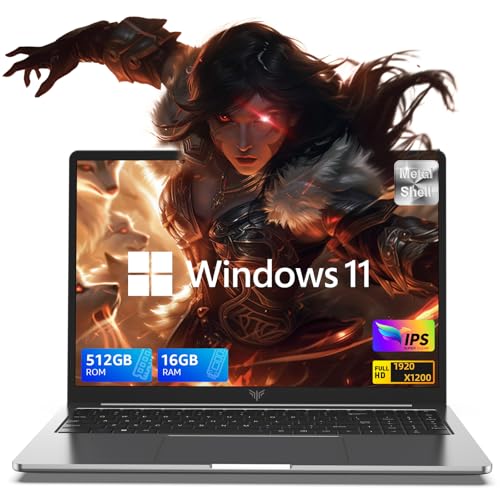 KAIGERR 16.0-inch Gaming Laptop, 16GB DDR4 512GB SSD Laptop Computer, Windows 11 Laptop with 12th Quad-Core Processor(Up to 3.6GHz), 1920P FHD Display, WiFi 6, USB3.2, Type_C