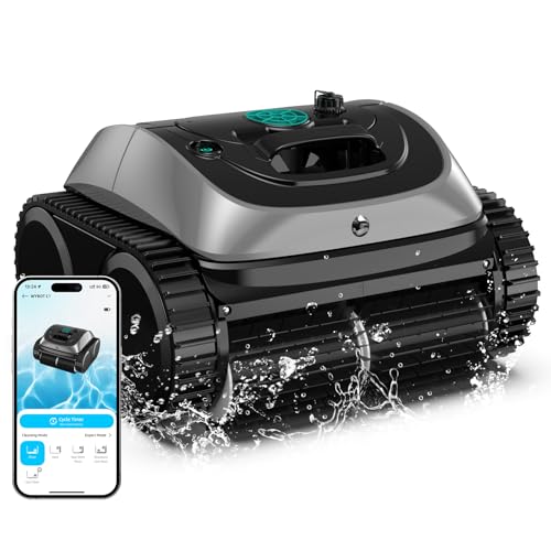 (2025 Upgrade) WYBOT C1 Pool Robot Vacuum for Inground Pools, 4-in-1 Cordless Robotic Pool Cleaner Lasts 150min, Triple-Motor up to 1,614 Sq.ft, Smart APP Support, Auto Wall & Waterline Cleaning