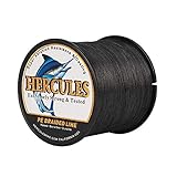 HERCULES Super Cast 1000M 1094 Yards Braided Fishing Line 30 LB Test for Saltwater Freshwater PE Braid Fish Lines Superline 8 Strands - Black, 30LB (13.6KG), 0.28MM