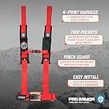 Pro Armor A114220RD Red 4 Point Harness 2" Straps 4 Pack