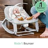 Ingenuity Keep Cozy 3-in-1 Grow with Me Vibrating Baby Bouncer, Seat & Infant to Toddler Rocker, Vibrations & -Toy Bar, 0-30 Months Up to 40 lbs (Weaver)