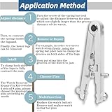 Watch Link Removal Tool, Spring Bar Plier with Robust 8 Pins, Watch Bracelet Remover, Watch Strap Adjuster Tool Spring Bar Standard Plier Remover Replace Removing Tool for All Watch (Silver)