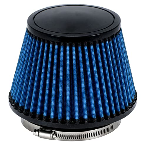 PTNHZ Blue Neck 4.5"/115mm Car High Flow Cold Air Intake Air Filter Power Intake Air Inlet System Mushroom Head Air Cleaner