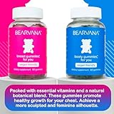 BEARVANA Bum & Chest Support Gummies for Women | Workout Enhancement | Berry Flavored | Essential Herbs | Multivitamins | Combo Pack Growth Gummies | Women’s Fitness Supplement (120 Count)