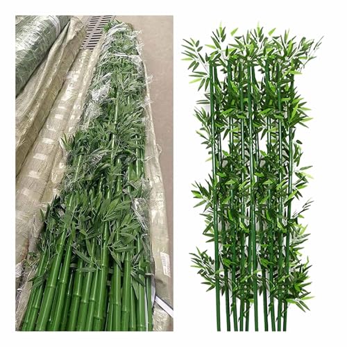 Artificial Bamboo Plant Balcony Privacy Screen Indoor Space Divider Plants Privacy Fence for Outdoor Garden Terrace Courtyard Entrance(150cm/4.9ft)