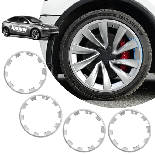 4PCS Wheel Rim Protector for Tesla Model Y Juniper 20In Helix 2.0 Wheels All-in-one Rimcase Exterior Protective Trims Wheels Rim Cover Tire Trim Rings Model Y Juniper Accessories