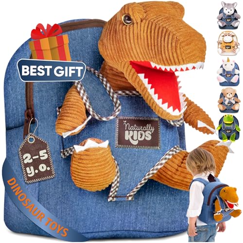 Dinosaur Toys for Kids 3-5, Dinosaur Toys for Kids 2-4, Birthday Gifts for 2 Year Old Boy, Gifts for 3 Year Old Boys, Toddler Backpack